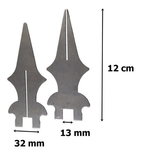 Kit Com 10 Pontas De Lança Para Grade Portão 11 Cm