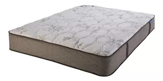 Colchón Súper queen de resortes Suavestar Resorte Boreal pillow top blanco y beige - 160cm x 200cm x 31cm con doble pillow top