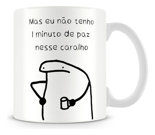 Caneca Meme Boneco Palito 1 Minuto De Paz