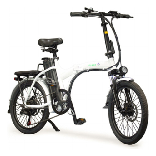 Panda Bicicleta Elétrica Dobrável 350w Portátil Litio 48v Cor Branco
