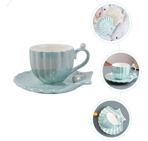 Tazas De Café Con Tapa, Taza De Café Con Forma De Concha, Ta