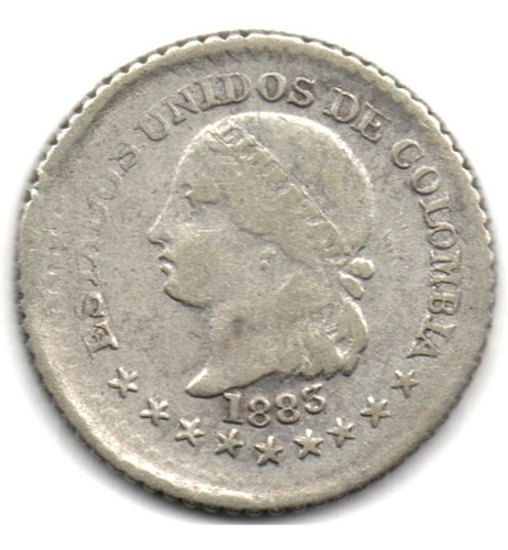 5 Centavos 1883 Bogotá Plata