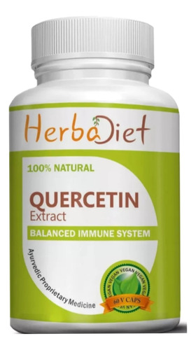  Quercetina O Querce500 Mg 98% Extracto Genuino 60 Capsulas 