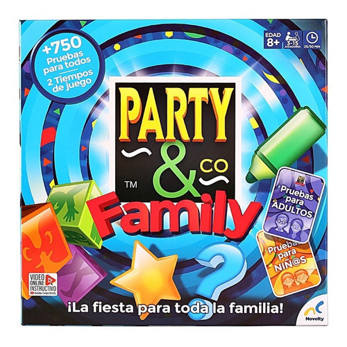 Juego De Mesa Novelty Party & Co Family +750 Pruebas Edad 8