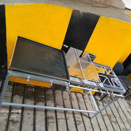 Cocina Plancha 2 Freidoras Y 1 Hornilla Con Quemador Doble