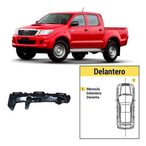 Mensula Parachoques Delantera Derecha Casp Toyota Hilux 2015