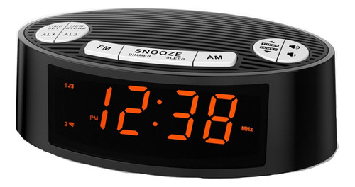 Radio Reloj Despertador Fm/am Rojo Digital Led Pantalla Grande Bocina Buró Escritorio