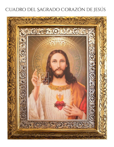 Cuadro Del Sagrado Corazon De Jesus 60x47 Cm