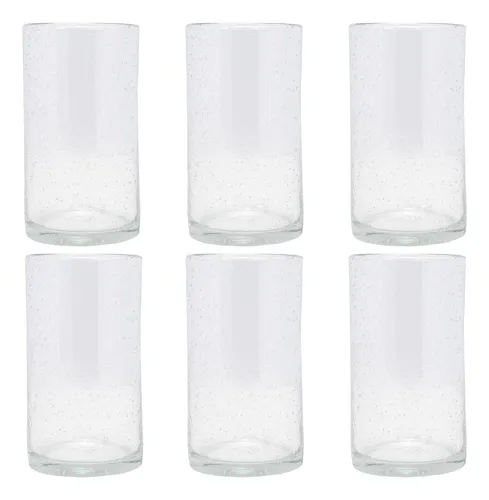 6 Vaso Agua Vidrio 18 Onza