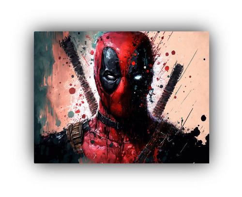 Poster Patrones Intensos Deadpool Colores Vibrantes 45x30cm