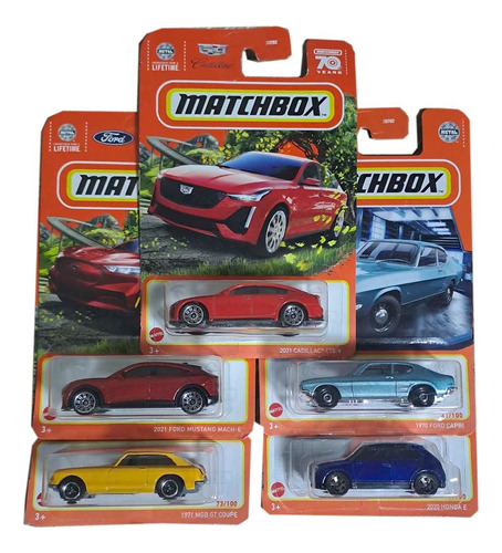 Pack 5 Autos Matchbox Modelos Básicos Series 2022-2023 1:64