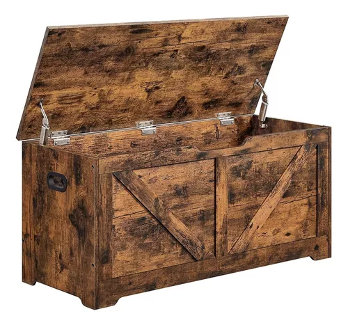 Baúl de almacenamiento de madera de 36 pulgadas – Cofre de esperanza Amish  hecho a mano – Baúl de almacenamiento con bisagras anti-deslizantes – Baúl