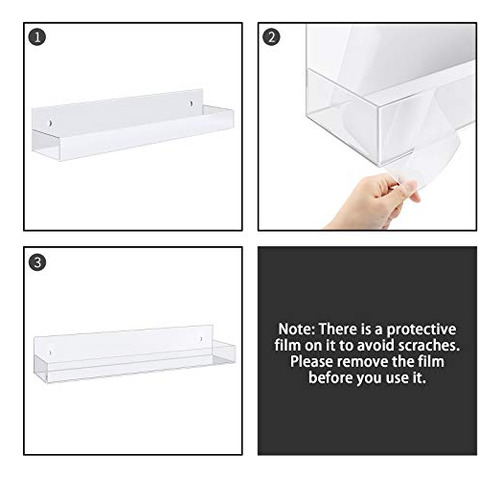 Estante Especias Acrílico Adhesivo, Organizador Pared Transp