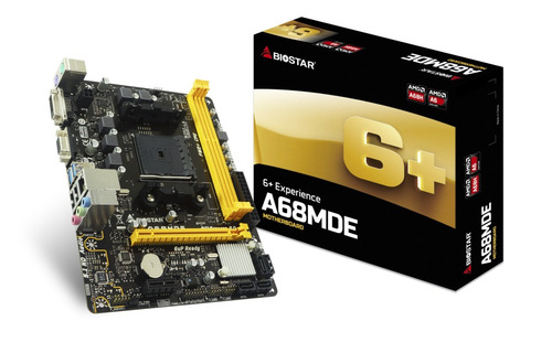 Imagen 1 de 4 de Biostar Tarjeta Madre Motherboard M Atx Amd Fm2+ A68mde Vga