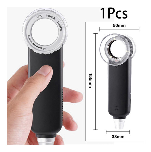 Lupa 30x Con Luces Iluminadas, Lupa Iluminada, Recargable