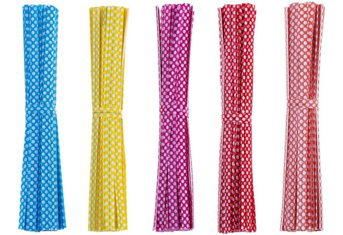 Mudder 500 piezas Dot Twist Ties 4 inches Bolsa Cuerdas Pa