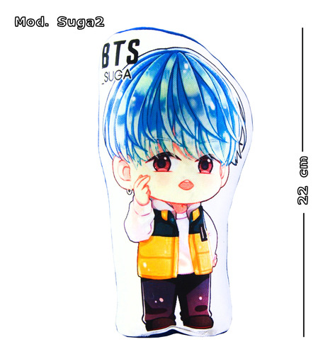 Mini Peluche Almohada Suga Bts (anime Kpop Army)