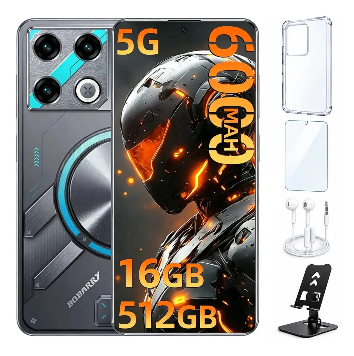 Smartphone Gamer Gt 20 Pro 5g, Dimensity 8300, 512 Gb Rom+16 Gb Ram, Dual Chip, Bateria Gigante De 6000mah, Gps, Android 15, Câmera 28 Mp + 64 Mp , Tela 6.78 Prateado