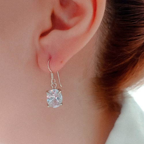 Imagen 2 de 2 de Aretes Plata Italiana 925 Modelo Fiama