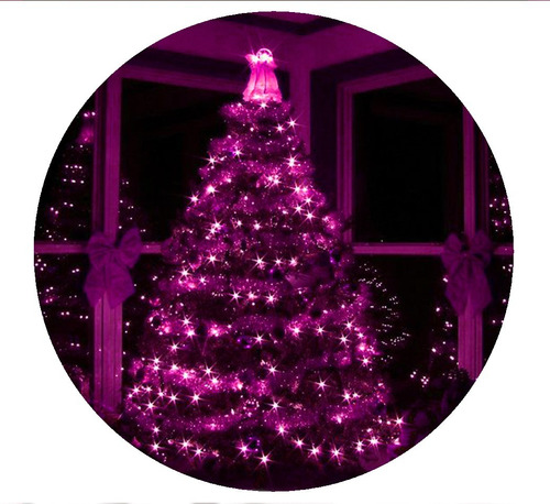 Guirnalda Luces Navidad Led Rosa 10mts Arbol De Navidad