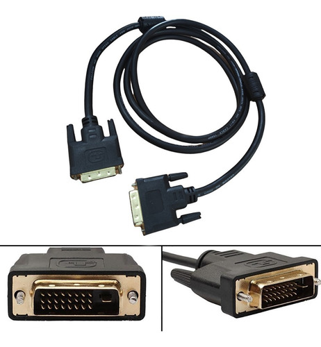 Cable Dvi A Dvi 1.8 Metros 24+1 Pines Monitor Hd Dvd Pvc Dob