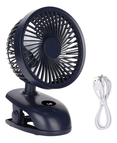 Ventilador De Escritorio Usb Con Clip, Pantalla Digital Inte