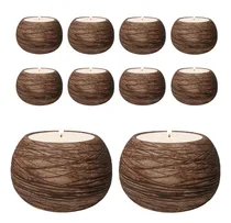 Comprar Velas Aromáticas Soja X10 Cuenco Símil Madera 7x5cm Comfort