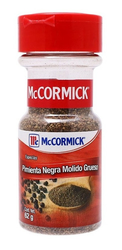 Pimienta Negra Mccormick Molido Grueso 62 Gr