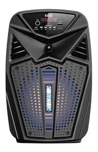 Bocina Bafle Portatil Con Micrófono Karaoke, Bluetooth De 6.5 Pulgadas Marca Kigo Color Negro