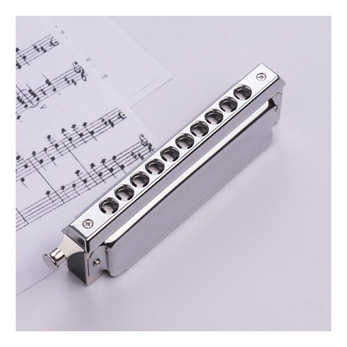 Swan Armónica Cromática 10 Agujeros 40 Tonos Llave C Plata W