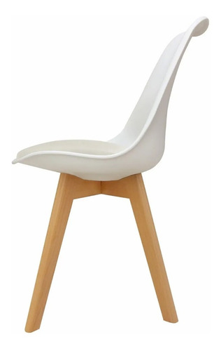 Imagen 4 de 10 de 2 Silla Tulip Pata Madera Sillon Almohadón Muebles Comedor