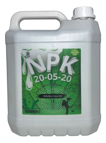 Adubo E Fertilizante Liquido Npk 20-05-20 5l Concentrado