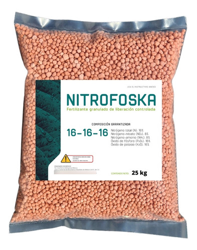 Fertilizante Granulado Nitrofoska Triple 16 Uso General 25kg