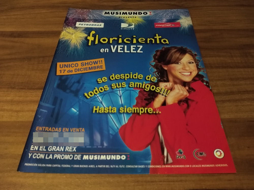 (pd758) Publicidad Floricienta Velez * 2005