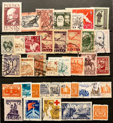 Polonia - Lote De 38 Sellos  - Varios Temas P848