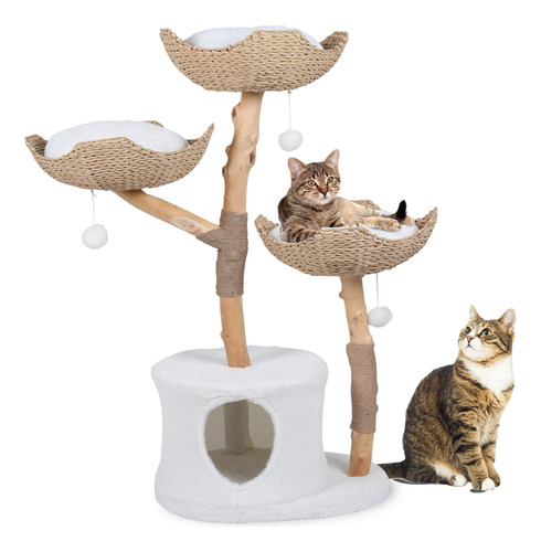 Arbol Moderno Para Gatos, Torre Alta Para Gatos De Interior,