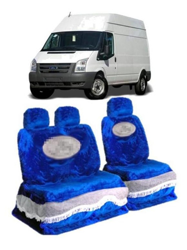 Capa De Banco Chinil Com Logo Para Ford Transit Azul