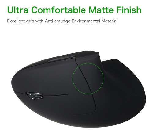 Mouse Vertical Inal?mbrico De 2.4g Para Zurdos