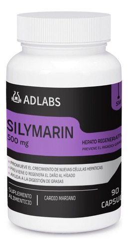 Sylimarin 500mg 90caps De Adlabs (silimarina)  