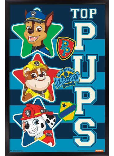 Trends International Nickelodeon Paw Patrol - Top Pups Wall 