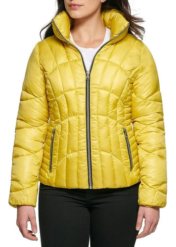 Casaca Guess Fall Puffer Quilted Mujer  Amarillo