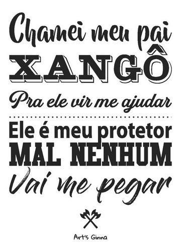 Quadro Decorativo Xangô Protetor Frases Orixás