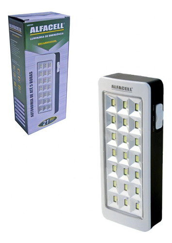 Luminaria De Emergencia Recarregavel Bivolt Com 21 Smd Leds