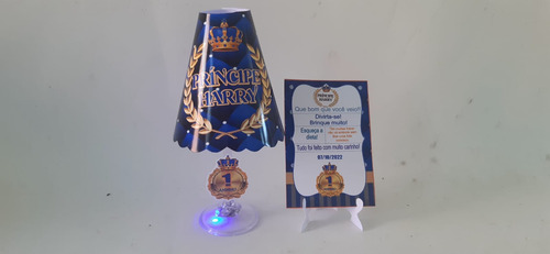 10 Abajures Na Taça Mickey Realeza Ou Outro Tema Com Led