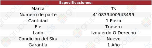 Brazo Lateral Izquierdo O Derecho Trasero Ts A1 2011 A 2018