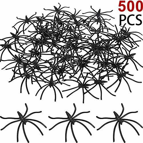 Boao 500 Piezas De Juguetes De Broma De Araña Falsa Para Bro