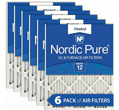 Nordic Pure 20x24x1m12-6 Merv 12 Pleated Air Condition