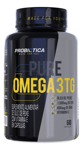 Suplemento Pure Omega 3 Tg 1000mg Epa 400mg Dha 60cps