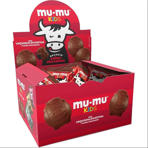 Caixa De Chocolate Mu-mu Kids 374g Sabor Chocolate Ao Leite