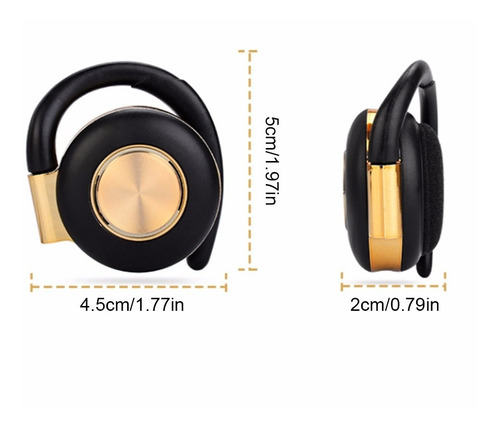 Audífono Binaural Estéreo Bluetooth 5.0 Con Gancho P/oreja